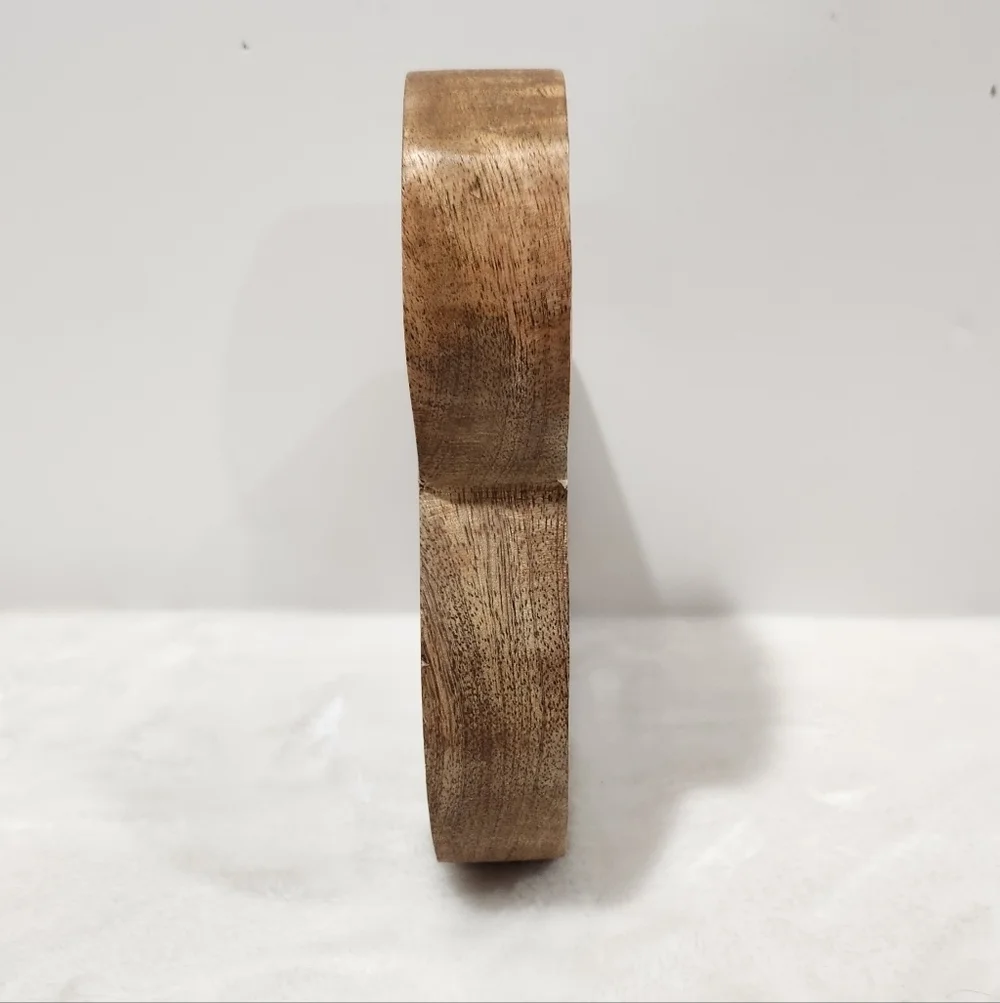 Wooden Block Decoriny Kapako Rustic Etched Ampersand & Symbol Home Decor